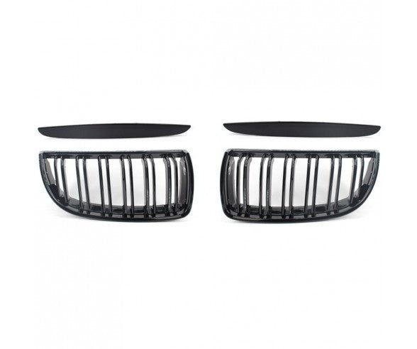 Performance Glossy Black Kidney Grilles for BMW E90, E91 models (2005-2008)