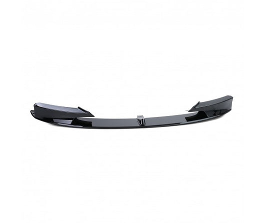 Gloss Black Performance Front Spoiler Splitter Lip for BMW F30, F31 M Sport models.